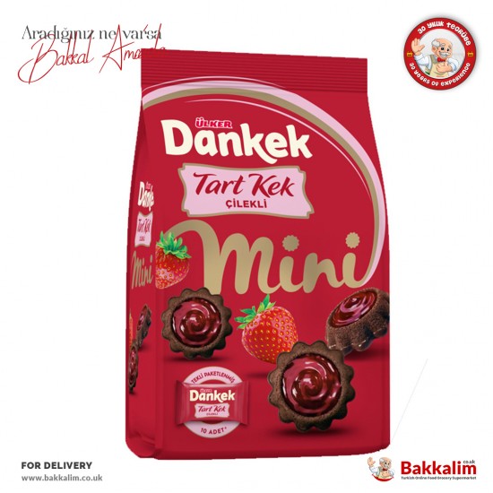 Ulker Mini Dankek Tart Cake with Strawberry Multi Pack in 10 Pcs 150 G - 8690504082392 - BAKKALIM UK