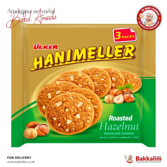 Ulker Hanimeller Biscuits with Roasted Hazelnuts 3 Pcs 246 G - 8690504113287 - BAKKALIM UK