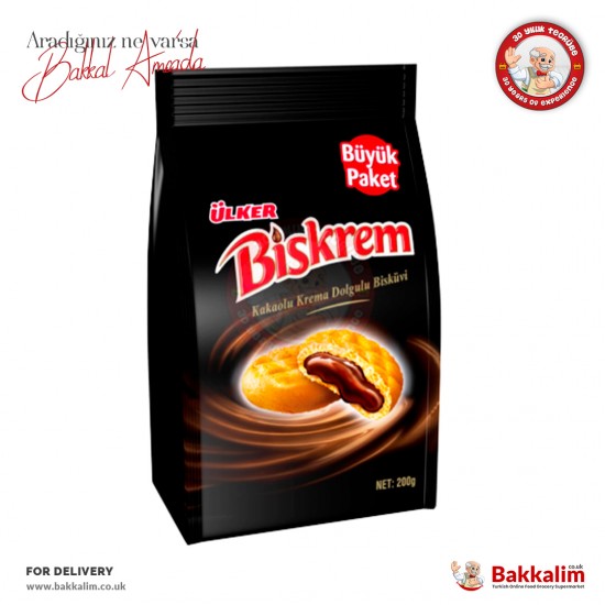 Ülker Biskrem Kakao Krema Dolgulu Bisküvi 200 Gr - 8690504115014 - BAKKALIM UK