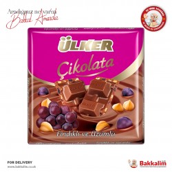 Ülker Sütlü Çikolata Fındıklı ve Üzümlü 65 Gr