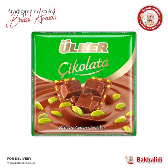 Ulker Golden Whole Antep Pistachio Chocolate 65 G - 8690504157649 - BAKKALIM UK