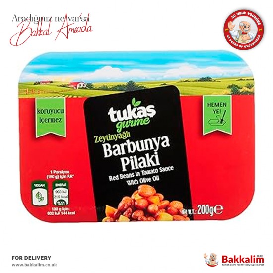 Tukas Gurme Red Beans in Tomato Sauce with Olive Oil 200 G - 8690508601179 - BAKKALIM UK