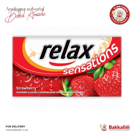 Relax Sensations Strawberry Chewing Gum 27 G - 8690515598813 - BAKKALIM UK