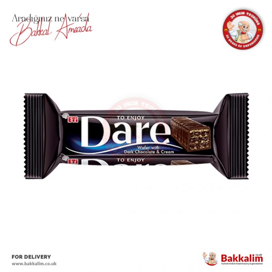 Eti Dare Dark Chocolate Coated Wafer 50 G - 8690526599878 - BAKKALIM UK