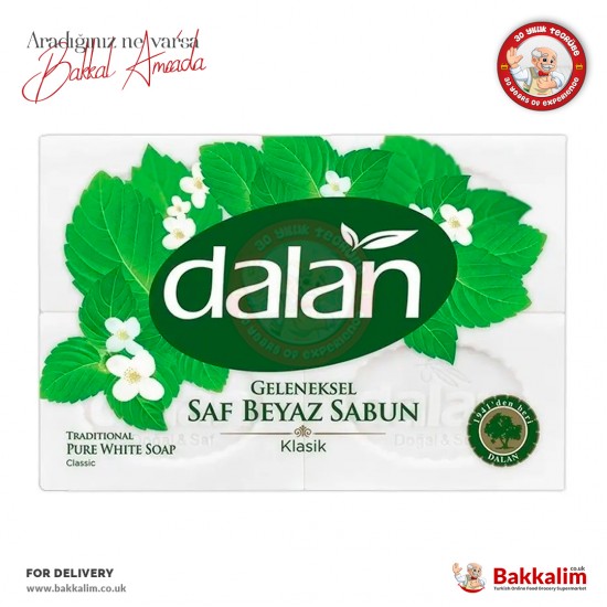 Dalan Traditional Pure White Soap Classic 4 Pcs 500 G - 8690529161546 - BAKKALIM UK