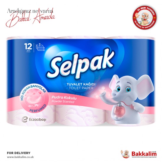 Selpak Extra Toilet Paper Odour Clean Technology 12 Rolls 3 Ply - 8690530054844 - BAKKALIM UK