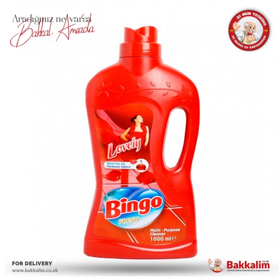 Bingo Fresh Multi Purpose Cleaner 1000 ml with Lovely - 8690536920952 - BAKKALIM UK