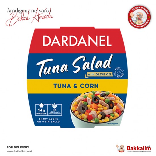 Dardanel Tuna and Corn In Olive Oil 160 G - 8690559022374 - BAKKALIM UK