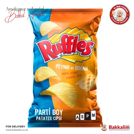 Ruffles Cheese and Onion flavoured Potatoes Chips 150 G - 8690624105391 - BAKKALIM UK