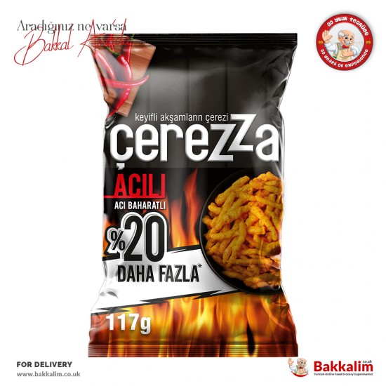 Cerezza Hot and Spicy Corn Chips 130 G - 8690624304558 - BAKKALIM UK