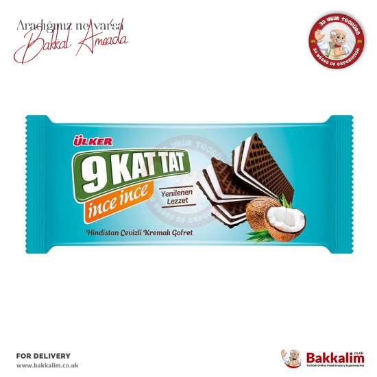 Ulker 9 Kat Tat Thin Coconut Wafer 114 G - 8690766085735 - BAKKALIM UK
