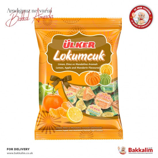 Ulker Lokumcuk Lemon Apple and Mandarin Flavoured Mix Candies 225 G - 8690840041756 - BAKKALIM UK