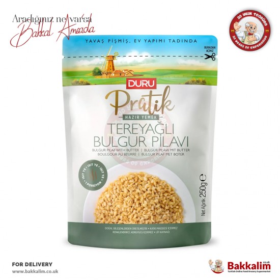 Duru Pratik Bulgur Pilaf with Butter Ready Eat 250 G - 8691440308379 - BAKKALIM UK