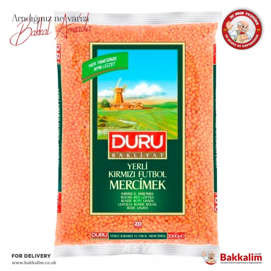 Duru Kırmızı Futbol Mercimek 2000 Gr - 8691440308942 - BAKKALIM UK