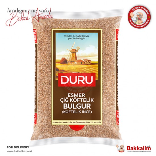 Duru Esmer Çiğ Köftelik İnce Bulgur 2000 Gr - 8691440309581 - BAKKALIM UK