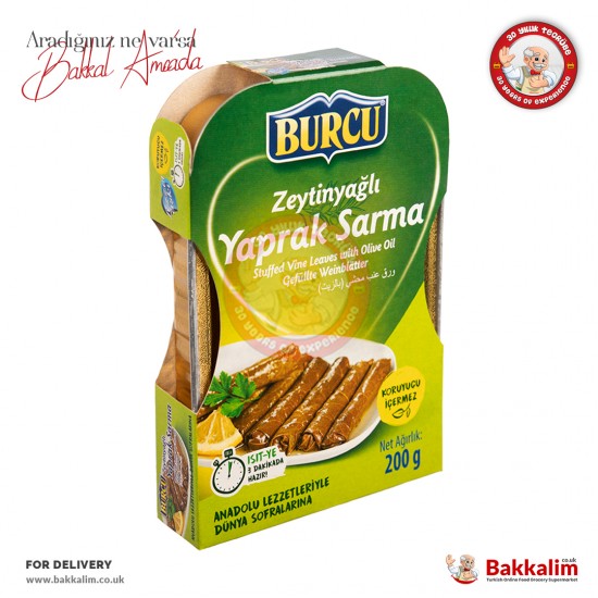 Burcu Stuffed Vine Leaves with Olive Oil N200 G - 8691573071591 - BAKKALIM UK