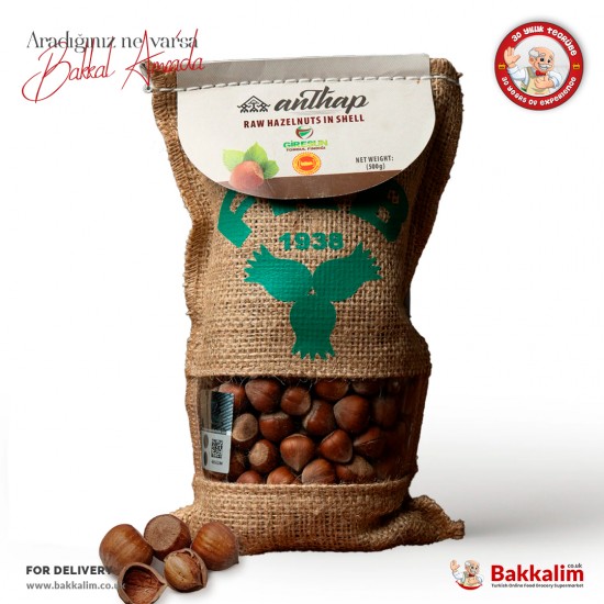 Anthap Raw Hazelnuts in Shell 500 G - 8691641000058 - BAKKALIM UK