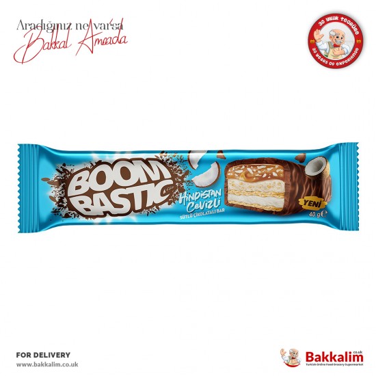 Boombastic Hindistan Cevizli Sütlü Çikolatalı Bar 40 Gr - 8691707098111 - BAKKALIM UK