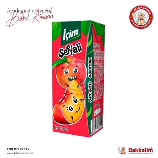 İçim Şeftali Nektari Meyve Suyu 200 ml - 8692971071510 - BAKKALIM UK