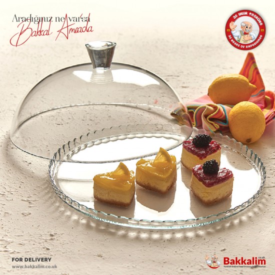 Pasabahce Patisserie Covered Cake Glass 30 Cm - 8693357203266 - BAKKALIM UK