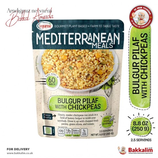 Legurme Bulgur Pilaf with Chickpeas Ready Eat 250 G - 8693374257273 - BAKKALIM UK