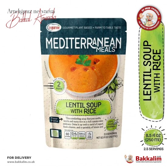 Legurme Lentil Soup with Rice Ready Eat 250 ml - 8693374257518 - BAKKALIM UK