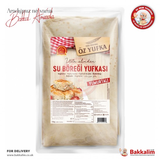 Öz Yufka Su Böreği Yufkası Yumurtalı 750 Gr - 8693730000536 - BAKKALIM UK