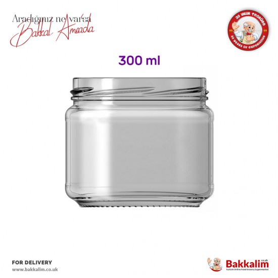 Glass Jar 300 ml - 8695532552215 - BAKKALIM UK