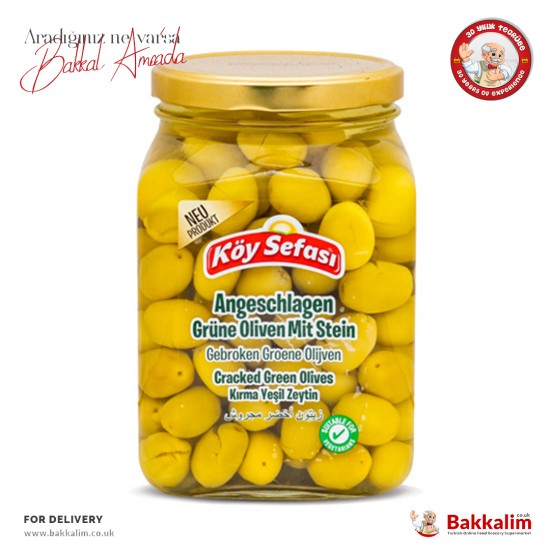 Köy Sefası Kırma Yeşil Zeytin 900 Gr - 8696591066154 - BAKKALIM UK