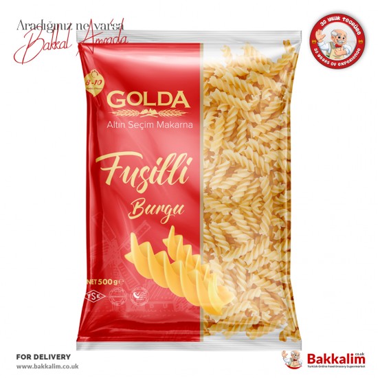 Golda Fusilli Pasta 400 G - 8696646130403 - BAKKALIM UK