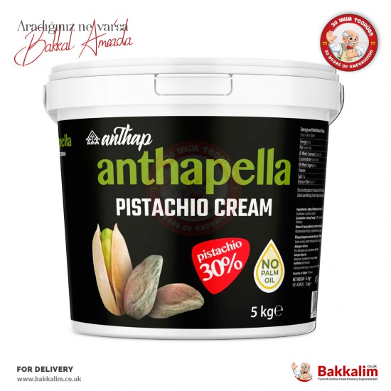 Anthap Anthapella Antep Pistachio Cream %30 Pistachio 5000 G - 8699936610821 - BAKKALIM UK