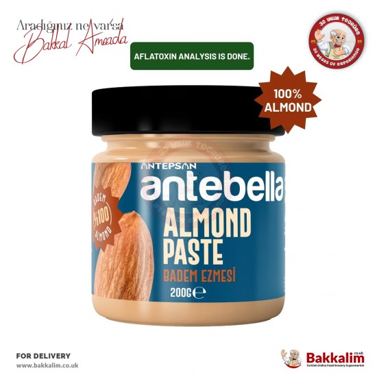 Antebella %100 Badem Ezmesi 200 Gr - 8699936611217 - BAKKALIM UK