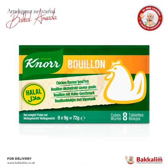 Knorr Chicken Bouillon 72 G 8 Tablettes - 8886467052439 - BAKKALIM UK