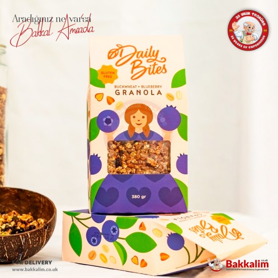 Daily Bites Granola Buckwheat and Blueberry 380 G - 8969516181892 - BAKKALIM UK