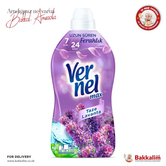 Vernel Max Lavender Concentrated Fabric Softener 1440 ml - 9000100705028 - BAKKALIM UK