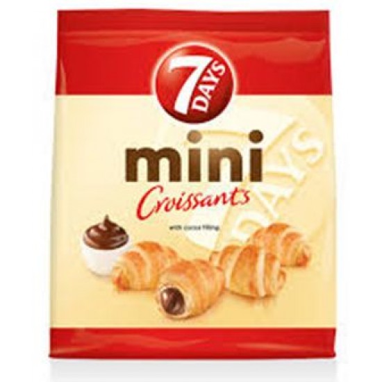7Days Mini Croissants With Cocoa Fillin 185 G - 5201360565306 - BAKKALIM UK