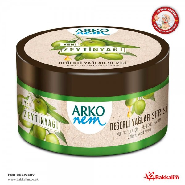 Arko 250ml Olive Oil Hand And Face Cream 