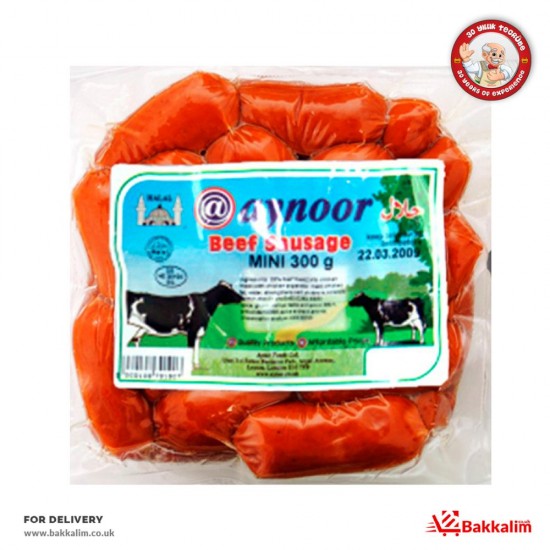 Aynoor 300 Gr Halal Mini Beef Sausage - 5060108701907 - BAKKALIM UK