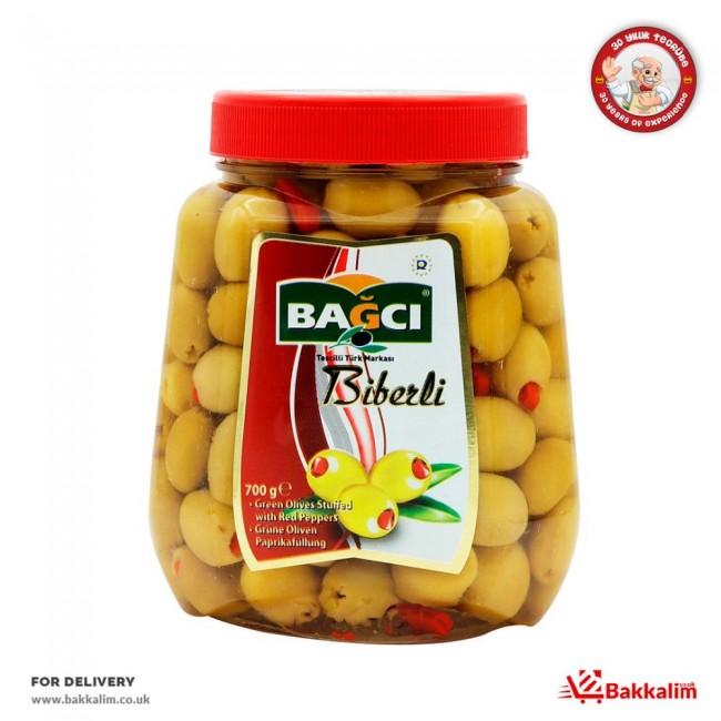 Bagci 700 Gr Green Olives Stuffed With Red Peppers Bagci 700 Gr Green Olives Stuffed With Red Peppers