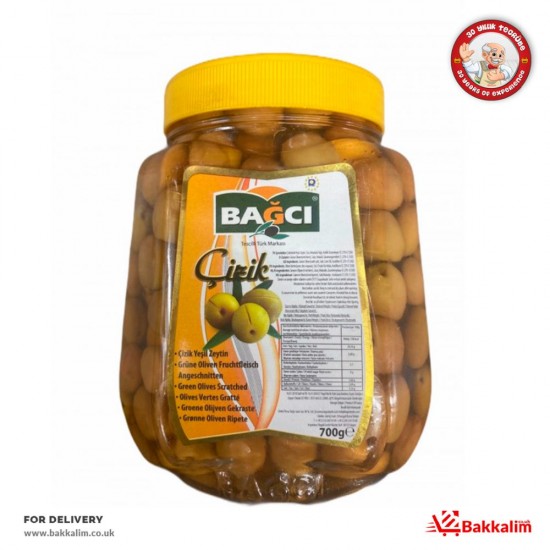 Bağcı 700 Gr Çizik Yeşil Zeytin - 8695336109170 - BAKKALIM UK