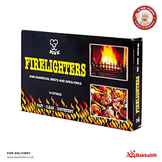 Big K 14 Pcs  Firelighters 14 Pieces - 5010743630018 - BAKKALIM UK