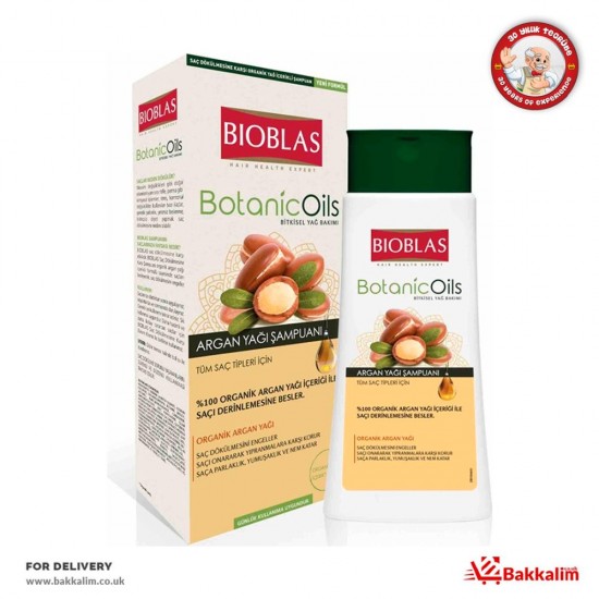 Bioblas 360ml Argan Oil Shampoo - 8680512627371 - BAKKALIM UK