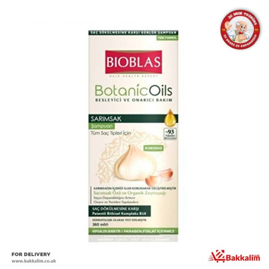 Bioblas 360ml Garlic Shampoo - 8680512600022 - BAKKALIM UK