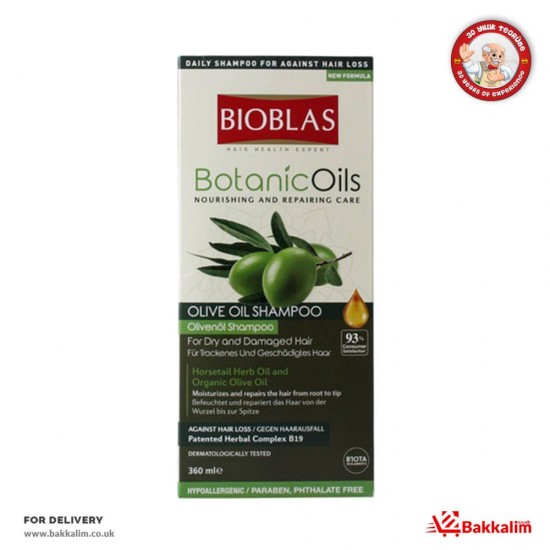 Bioblas 360ml Olive Oil Shampoo - 8680512626060 - BAKKALIM UK