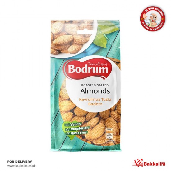 Bodrum 200 Gr Roasted Salted Almonds - 5060050982140 - BAKKALIM UK