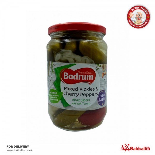 Bodrum 680 Gr Mixed Pickles Cherry Peppers 