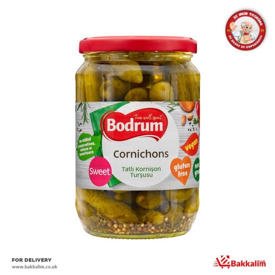 Bodrum 680 Gr Sweet Cornichons - 5060050992514 - BAKKALIM UK