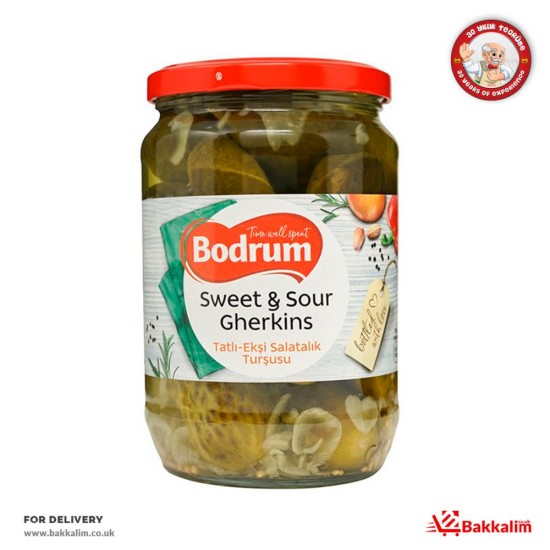 Bodrum 680 Gr Sweet And Sour Gherkins - 50600050980559 - BAKKALIM UK