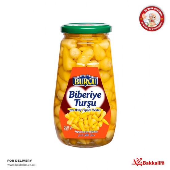 Burcu 550 Gr Hot Baby Pepper Pickles - 8691573086311 - BAKKALIM UK
