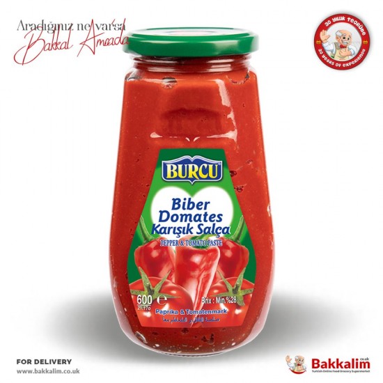 Burcu Pepper And Tomato Paste 600g - 8691573004995 - BAKKALIM UK